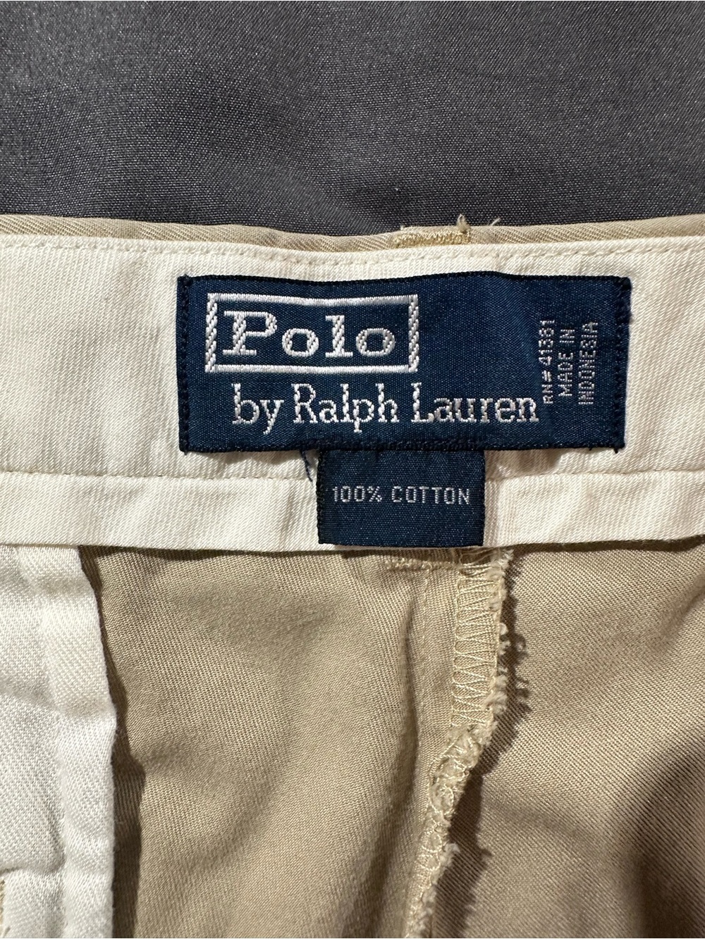 Vintage Polo Ralph Lauren Men’s Pants 33x30 Tan Khaki Cotton Chinos Utility - Picture 5 of 9
